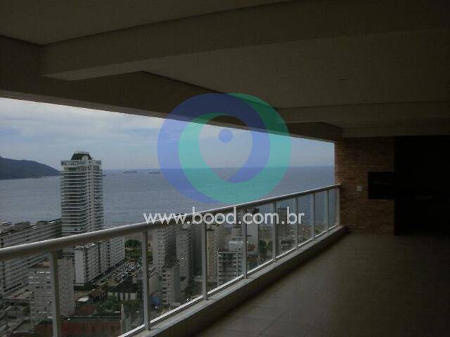Linda vista da varanda gourmet do apartamento em Santos